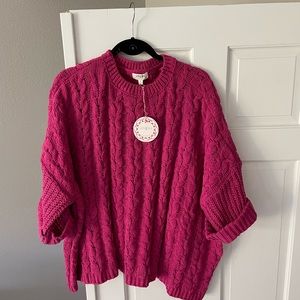 Umgee NWT fuschia relaxed fit sweater